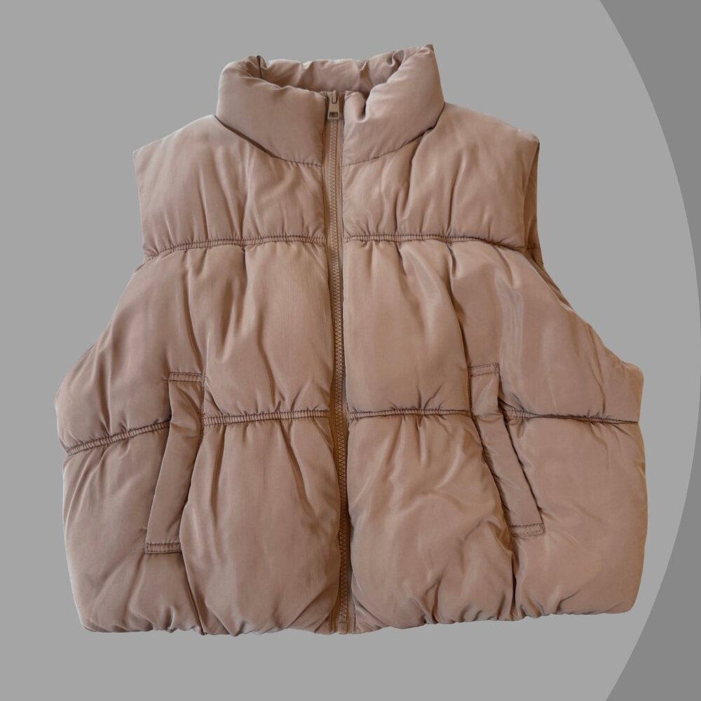 2BELLA Women's Beige Puffer Vest Size Large